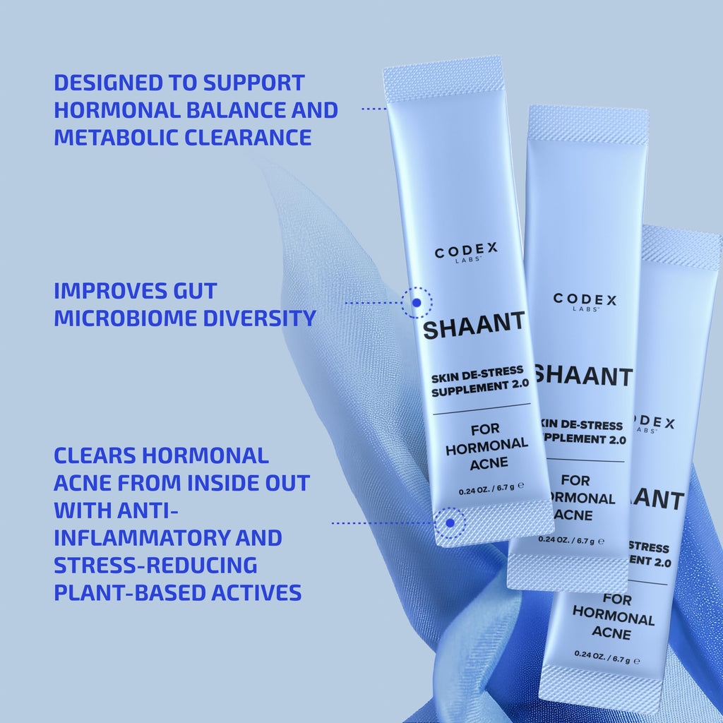 Codex Labs Shaant Skin De-Stress Supplement for Women, 30 Servings