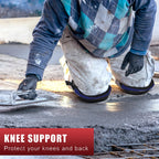 FREEKYROCK Professional Knee Pads for Work Construction with Heavy Duty Cap Foam Padding Gel Cushion Knee Pads for Men, Comfortable Adjustable Strong Strap, Military Grade Rivet for Flooring Gardening, Blue