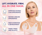 Stylia V Line Lifting Collagen Face Mask - Lift, Firm & Contour Jawline - Double Chin Strap with Hyaluronic Acid & Aloe - Neck Tightening and Lifting Mask - Jawline Shaper Face Lift Tape (10PC)