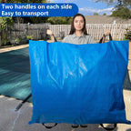 Adnee Pool Cover Storage Bag with 4 Carry Handles,48x57 Inch Waterproof Pool Safety Cover Stowaway Bag, Pool Cover Packing Bags for Pool Covers Organizing