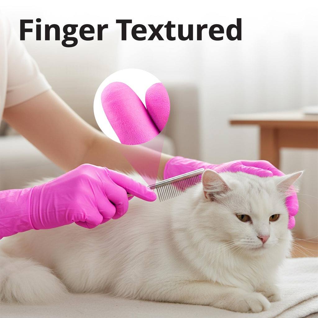 SwiftGrip Pink Gloves Powder-Free Nitrile Gloves, 100ct Box - 3-Mil, Gloves Disposable Latex Free, for Kitchen, Cleaning, Estheticians, Hair Stylist - Pink/Fuchsia(Small)