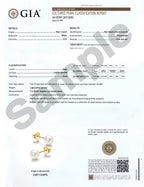 14K Yellow Gold AAA+ Round 7.5-8mm Freshwater Cultured Pearl Earrings Stud for Women