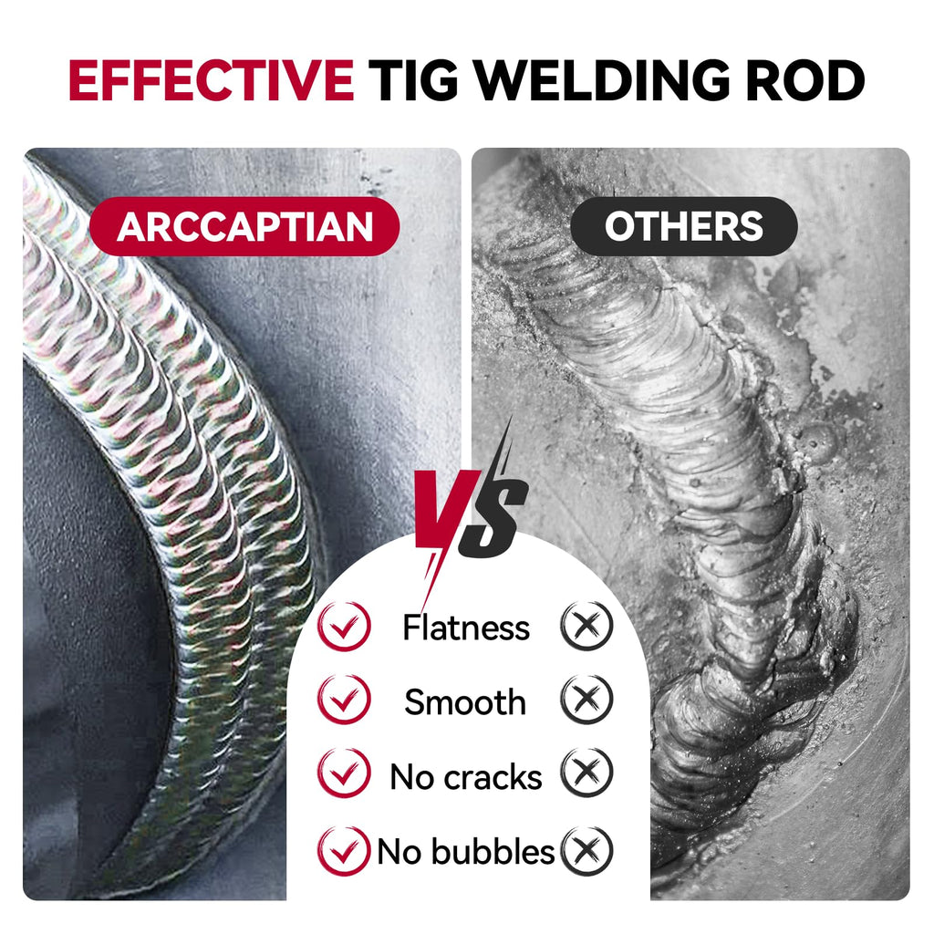 ARCCAPTAIN Mild Steel TIG Welding Rod ER70S-6, Welding Wire Filler Rod, 1/16" X 16", 5LB