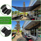 100Pcs Shade Cloth Clips, Black Plastic Heavy Duty Sun Shade Clips for Sun Shade Net, Gardening Shade Cloth, Anti Bird Netting, Removable & Reusable Windproof Awning Clamp (Black-100PCS)