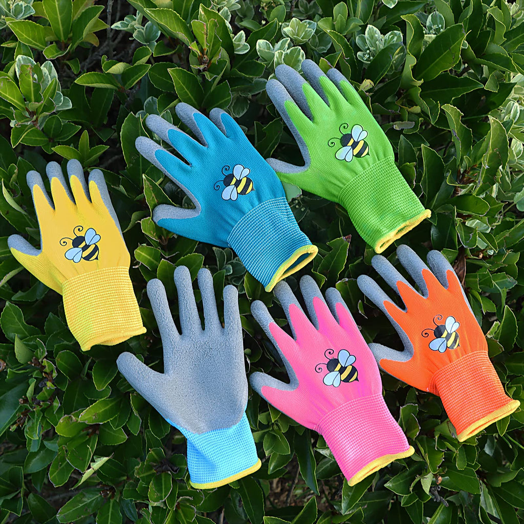 Yumoin 12 Pairs Kids Gardening Work Gloves (Large (Age 9-11))