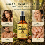 PURA D'OR USDA ORGANIC Moroccan Argan Oil Pure Cold-Pressed Hair & Skin 4oz