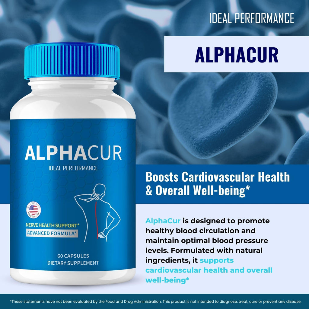 AlphaCur for Neuropathy Advanced Formula Capsules, Official AlphaCur for Nerve Pain Supplement Pills - Maximum, Strength All Natural Healthy Circulation & Stable Levels, Alpha Cur Reviews (3 Pack)