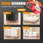 LOYAL TIGER Furniture Dolly, 1000LBS Furniture Movers with Wheels
