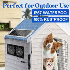 Solar Exhaust Fans & Powered Fan with 15W Panel & 2-Pack High-Speed Brushless DC Fans,Solar Ventilation Fan for Greenhouses, Chicken Coops, Attics, Barns, Sheds & Dog Houses