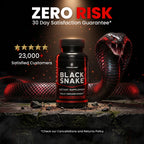 Vigor Labs Black Snake Male Enhancement Capsules (30 Capsules), Boosts Blood Flow, Size and Hardness. Powerful Proprietary Blend of Natural Ingredients. Made in The USA
