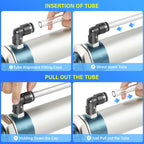 TAILONZ 1/4" x 1/8" NPT Push to Connect Straight & Elbow Fitting Kit 12Pcs