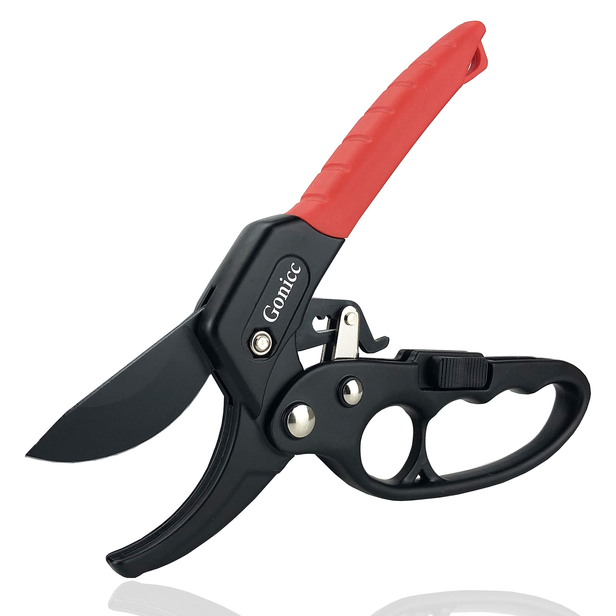 gonicc 8" Professional Ratchet Anvil Pruning Shears (GPPS-1011)