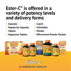 American Health Ester-C 1000 mg with Bioflavonoids Capsules 24Hour Immune Support Gentle on Stomach NonAcidic Vitamin C NonGMO Gluten-Free Servings, Citrus, 105 Count
