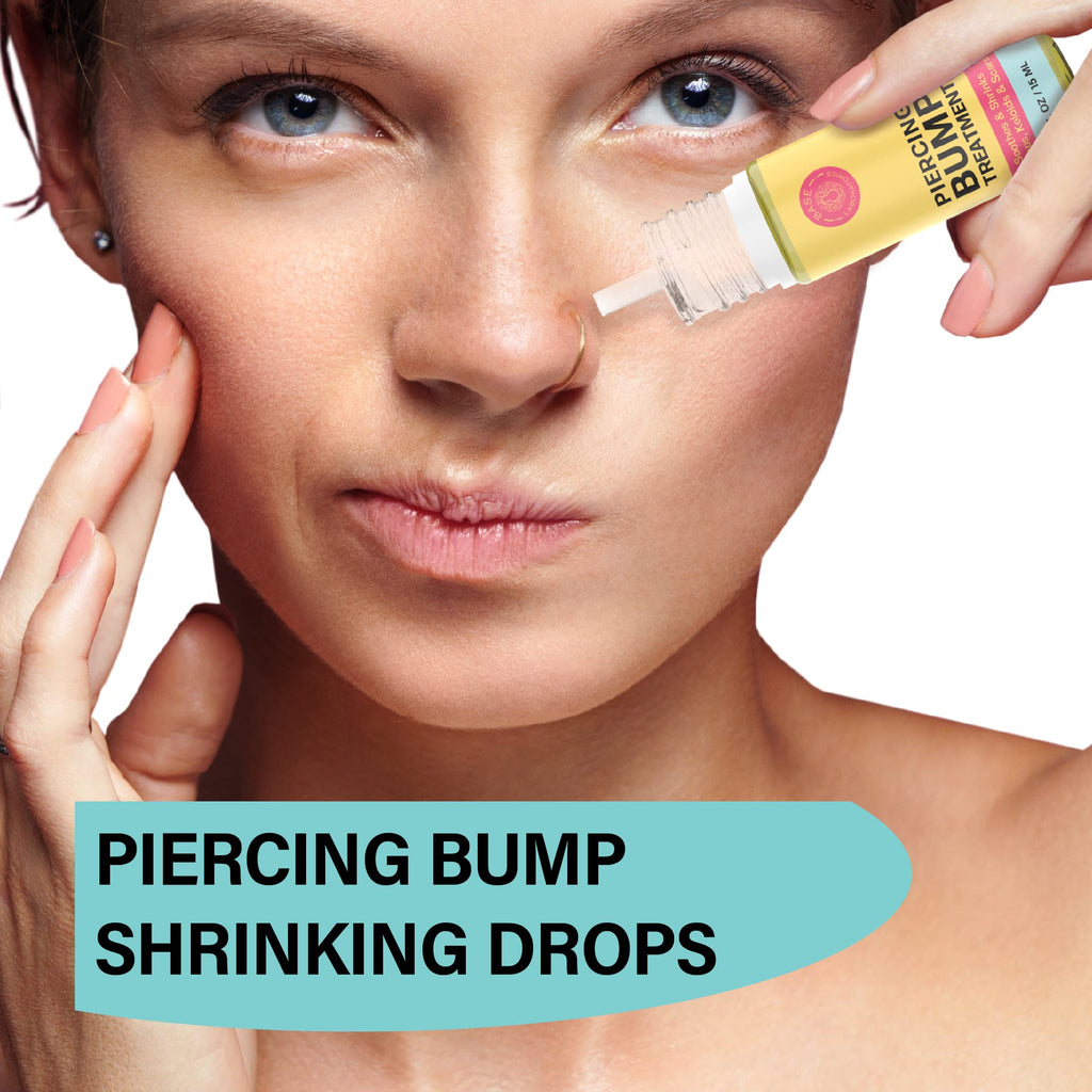 BASE LABORATORIES Piercing Aftercare Kit: Keloid & Piercing Bump Solution Oil(15ml) + Piercing Aftercare Spray (4oz) - for Keloid Bump Removal & Cleansing Soothing Piercings Before & After