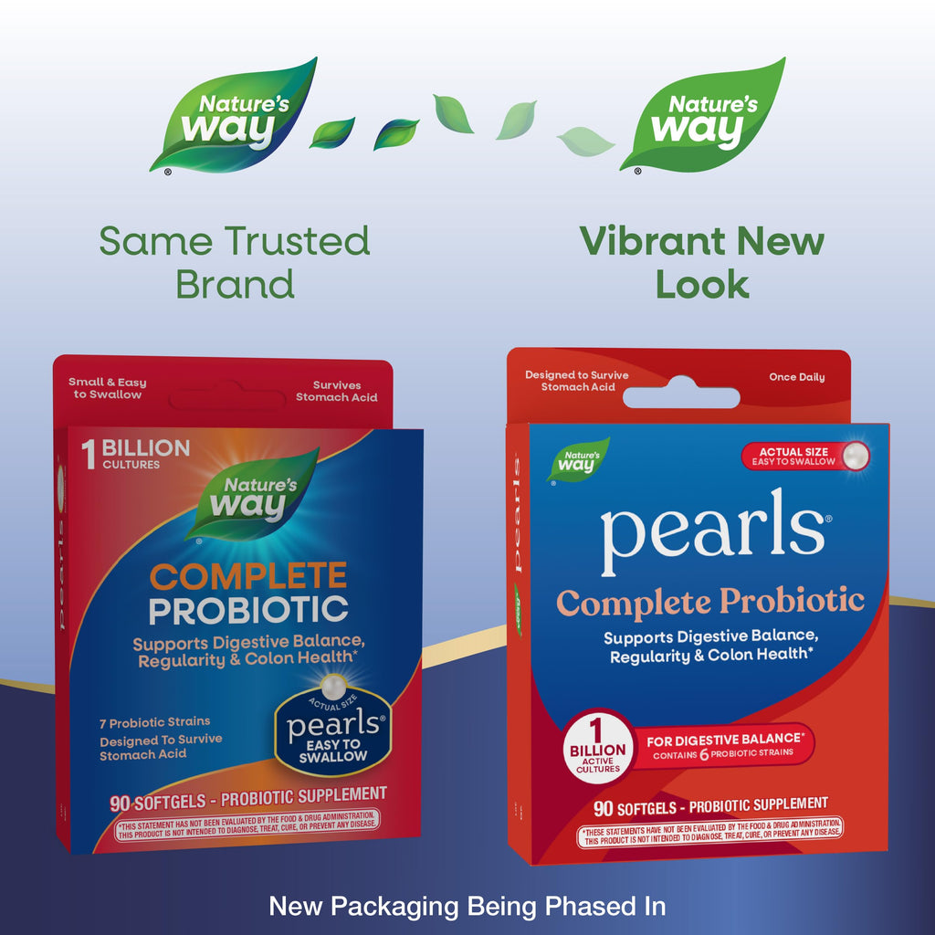 Nature's Way Probiotic Pearls Complete, 1 Billion Live Cultures, 90 Softgels (Packaging May Vary)