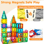 NVHH 100PCS Magnetic Tiles Blocks for Kids Ages 3-5 4-8 STEM Learning Toys