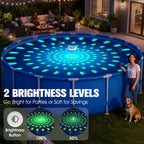 LightHacker Floating Pool Lights,Upgraded Pool Lights That Float,6000mAh Rechargeable Color Changing Pool Lights,IP68 Waterproof LED Lighting for Inground Above Ground Swimming Pools,Hot Tub,Party 1PC