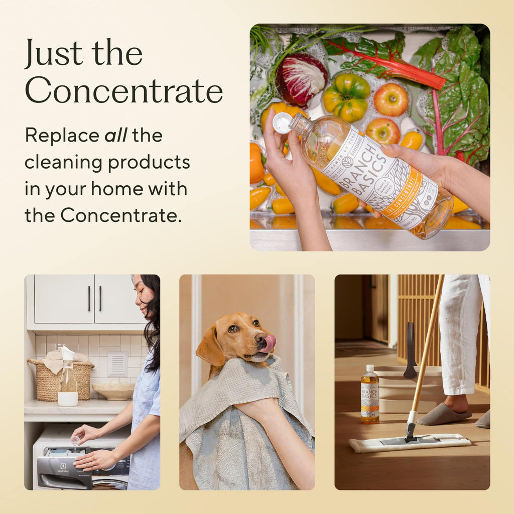 Branch Basics Concentrate Refill (33.8 oz) | All Purpose Multi-Surface Cleaning Concentrate - Replace Every Household Cleaner | Plant & Mineral-Based, Human-Safe, Fragrance Free