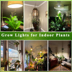 MILYN 2 Pack LED Grow Light Bulb, 30W Full Spectrum Plant Light Bulb Warm LED Grow Lights for Indoor Plants Vegetables, Flowers, Houseplants and Seedlings, E26 Lamp for Greenhouse, Garden, Hydroponic