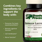 Standard Process Soybean Lecithin - Brain Health Support Supplement - Nutritional Whole Food-Based Supplement with Essential Fatty Acids from Soybean Lecithin - 240 Softgels
