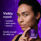 Olay Retinol Night Cream for Women, Anti-Aging Face Moisturizer, Fragrance-Free, Non Greasy - Anti-Wrinkle, Smooth Fine Lines, Hydrating Skin Care - Triple Collagen Cream, Peptide, Niacinamide, 1.7oz