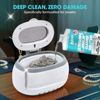 Sylvan Hills Ultrasonic Jewelry Cleaner Solution Concentrate + Free Cloth | 500+ Uses | 32 Oz | Made in The USA | Compatible with All Ultrasonic Cleaners | Cleaner Liquid | Rings, Necklaces & Eyewear
