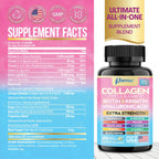 Parrox Collagen Peptides Types I, II, III, V & X, MCG Biotin, Keratin, Hyaluronic Acid, MSM, Zinc, Grape Seed Extract, Quercetin, Vitamin A, Vitamin C, Vitamin E, Magnesium, Folic Acid (270 Capsules)