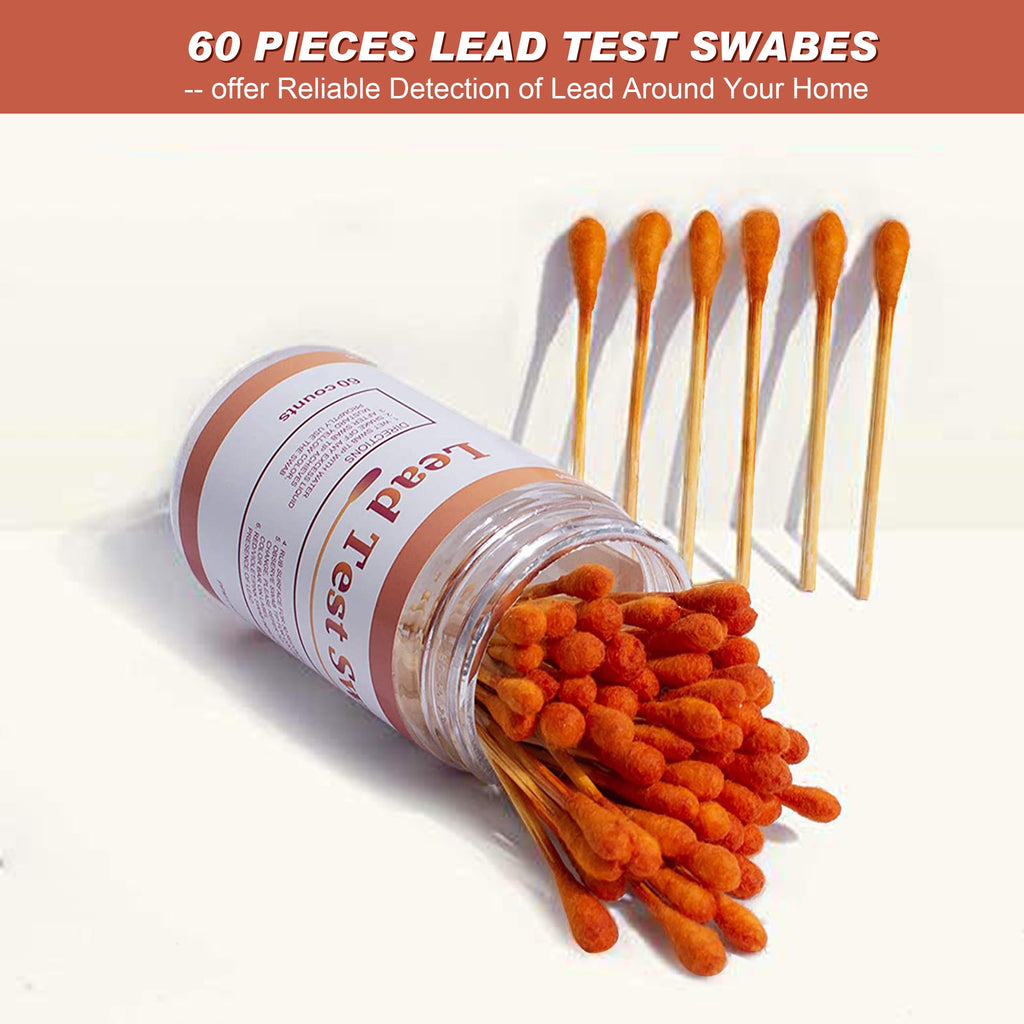 AAwipes Lead Test Swab Kit (60 Rapid Home Testing Swabs) 30-Second Results. Dip in Water. Home Use for - Painted, Jewelry, Ceramics, Wood (LS60)