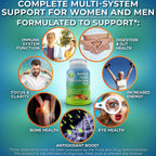 Vegan Whole Food Daily Multivitamin with Iron, Methylated Multivitamin for Women and Men, Made with Fruits & Vegetables, B-Complex, Probiotics, Enzymes, CoQ10, Omegas, Turmeric, Non-GMO, 180 Count