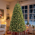 7FT Artificial Prelit Classic Christmas Tree with Remote Control,Timer