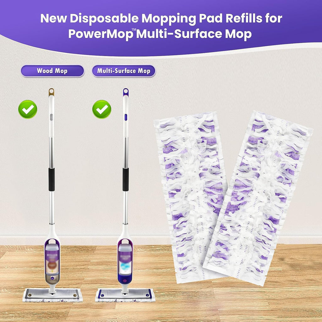 20 Pack Power Mop™ Pad Refills for Swiffer® PowerMop™ Multi-Surface Mop, Powermop™ Multi-Surface Mop Pad Replacement Kit