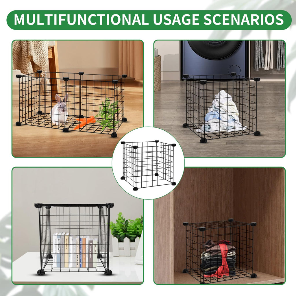 DYAUS 4 Packs Plant Protectors from Animals, Plant Cages for Outdoor Plants, 20Pcs 12"x12" Metal Plant Covers from Animals, Heavy Duty Chicken Wire Cloche, Garden Cloches to Keep Animals Out