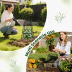 6 Pack Garden Cloche Plant Protectors from Animals, Adjustable 3-Tier Chicken Wire Plant Cages for Outdoor Plants, Stackable Metal Garden Cloches Keep Rabbits, Squirrels & Birds Away, 17.3" x 11.4"