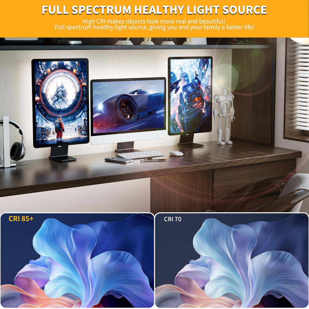 PAUTIX 5V USB LED Strip Light 6.56ft/2m, 640LEDs 1200lm Dimmable COB LED Strip 6000K Daylight White CRI90+ USB Powered Backlight for Sewing Machine,Mirror, Cabinet, Wardrobe, DIY Lighting Project