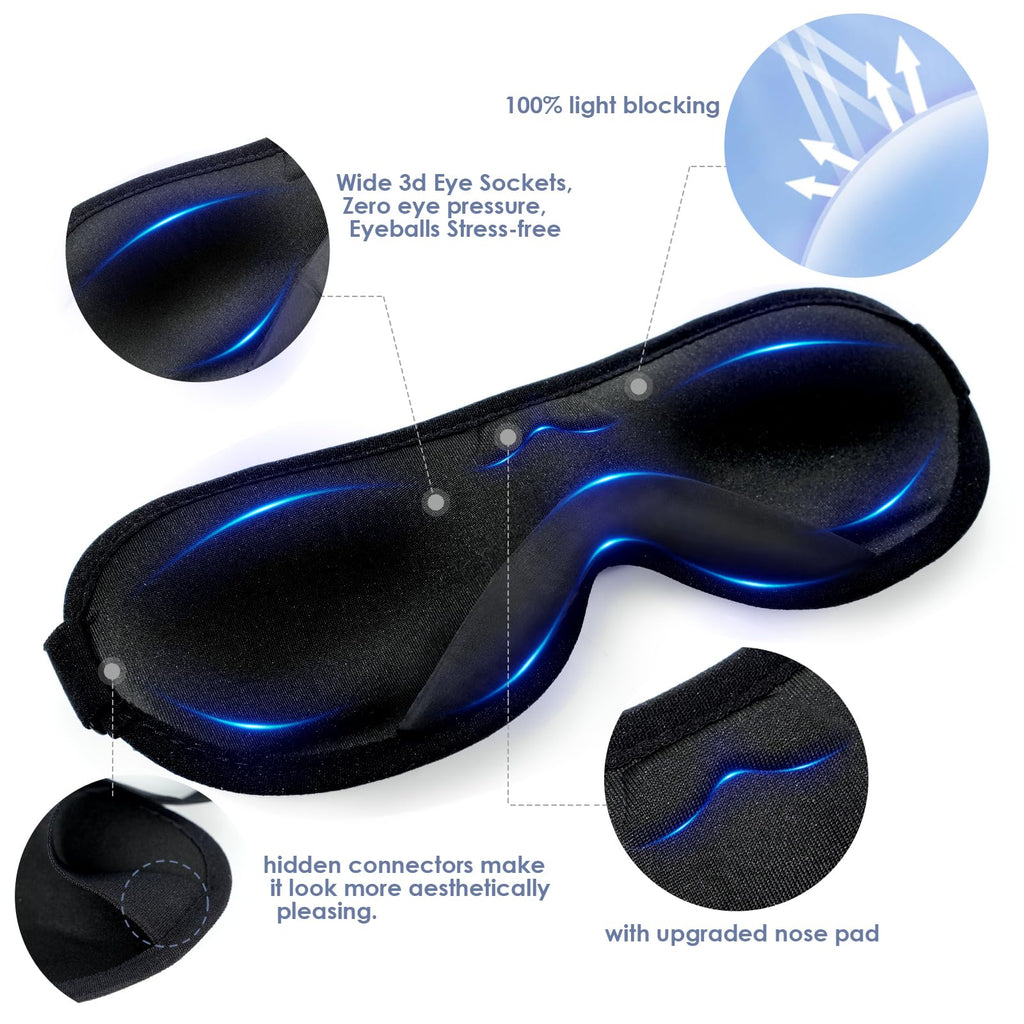 Undevigint Sleep Eye Mask After Cataract Surgery, Patch Plastic Hard Shield After Surgery with Adjustable Strap, Breathable Eye Patches for Adults Sleeping, Eye Cover for Sleeping After Eye Surgery