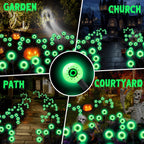 ASMAD Halloween Decorations Outdoor Solar Scary Eyeball Lights,4Pack 32LEDs
