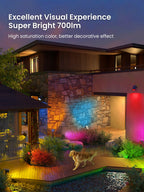 AUDERWIN Solar Spot Lights Outdoor Waterproof, 2 Packs, RGB
