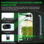 MELONFARM 6" Air Carbon Filter Smelliness Control with Australia Virgin Charcoal, Odor Removal Carbon Filter for Grow Tent, Inline Fan, Hydroponics, Pre-Filter Included, Insulated Flange 6" x 12"