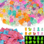 Rkyzhuang 320 Pcs Mini Resin Animals with Blind Bags, Glow in The Dark Tiny Resin Figures Mystery Bags, Miniature Animals for Classroom Rewards, Party Favors, Fairy Garden & Dollhouse Decor