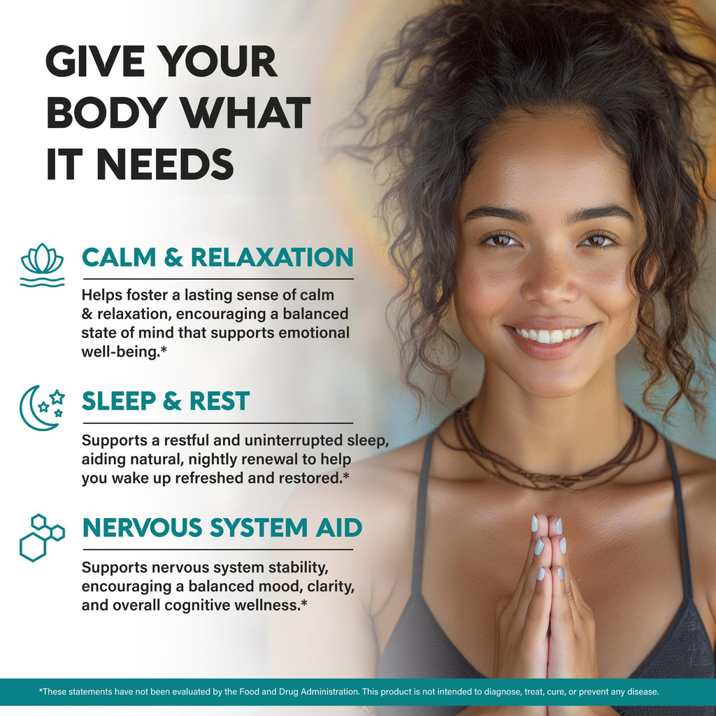 GABA L-Theanine 900 mg - Magnesium | Vitamin B6 - Calm, Sleep, Relaxation & Mood Support - Lab Tested - 750 mg Gamma AminoButyric Acid, 150 mg L-Theanine - Non-Habit Forming, Vegan - 240 Capsules