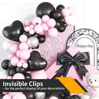 PUGPIU 36 Pack Balloon Arch Clips for Backdrop | Plastic Black Spring Clamps | 3.5 Inch Heavy Duty Clip for Backdrop Stand | Birthday Wedding Decoration | Photography Studio | Crafts | Clothing