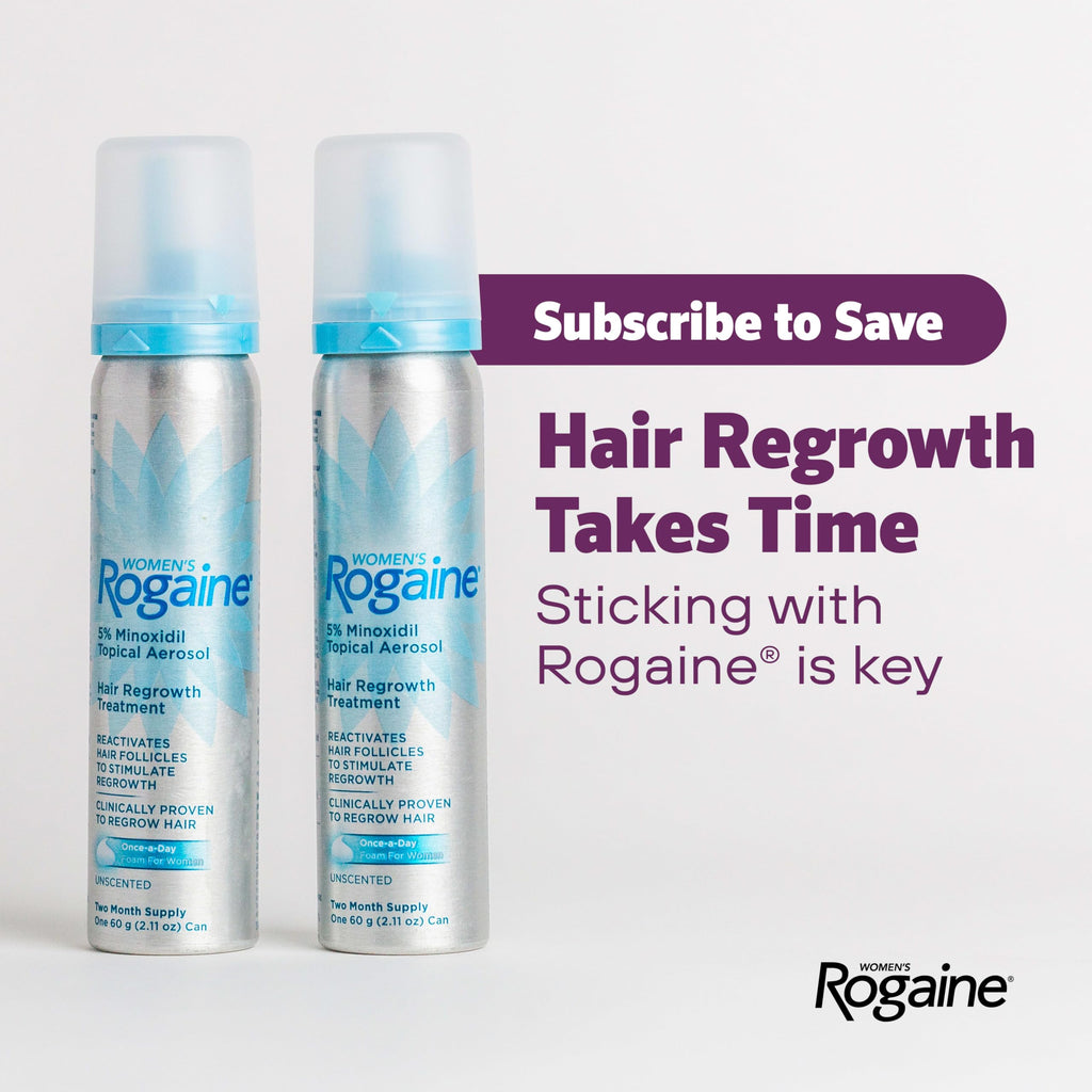 Women's Rogaine 5% Minoxidil Topical Foam, Unscented, 2 x 2.11 oz