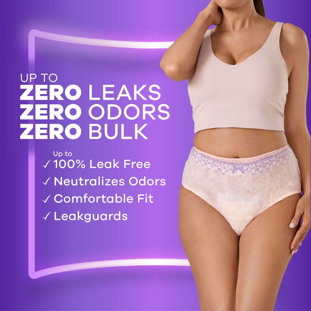 Always Discreet Adult Incontinence Underwear for Women and Postpartum Underwear, Large, Up to 100% Bladder Leak Protection, 28 Count