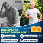 BSSTABBON Omega-3 Gummies Supplement for Adults 40+: 1280mg Vegan Omega3 Fatty Acid DHA EPA with Vitamin D3 K2 Zinc Turmeric for Overall Health Support - Fish Oil Alternative for Women Men(120Count)