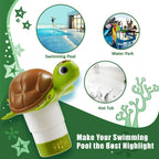 Chlorine Floater, Floating Pool Chlorine Dispenser, Fits 1 and 3 Inch Tablets & Bromine Holder for Large/Small Pools, Hot Tub, Spa - Sea Turtle