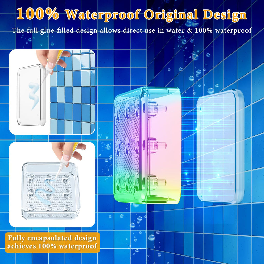 Yichuke Solar Pool Lights, Pool Lights with Remote, 10-Color 4-Mode Light Sensing LED，Underwater Swimming Lighting with Timer Off, Submersible Pool Lights for Above Ground In-ground Inflatable Pool