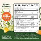 Omega 3 6 9 + DHA Gummies | Plant-Based Triple Omegas from Algae, Flaxseed & Safflower Oil | 50mg of DHA | Vegetarian, Non-GMO, Gluten-Free, Essential Fatty Acid Supplements for Adults | 60 Gummies