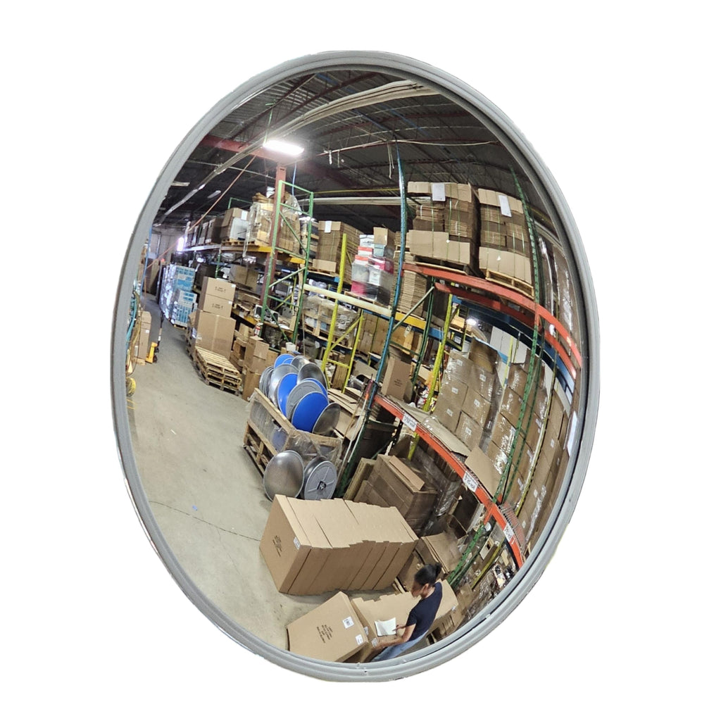 Vision Metalizers 18" Outdoor Acrylic Round Convex Mirror, Security Mirror for Retail Stores, Warehouses, Driveways, and Parking Lots, Acrylic Mirror for Blind Spots and High-Traffic Areas