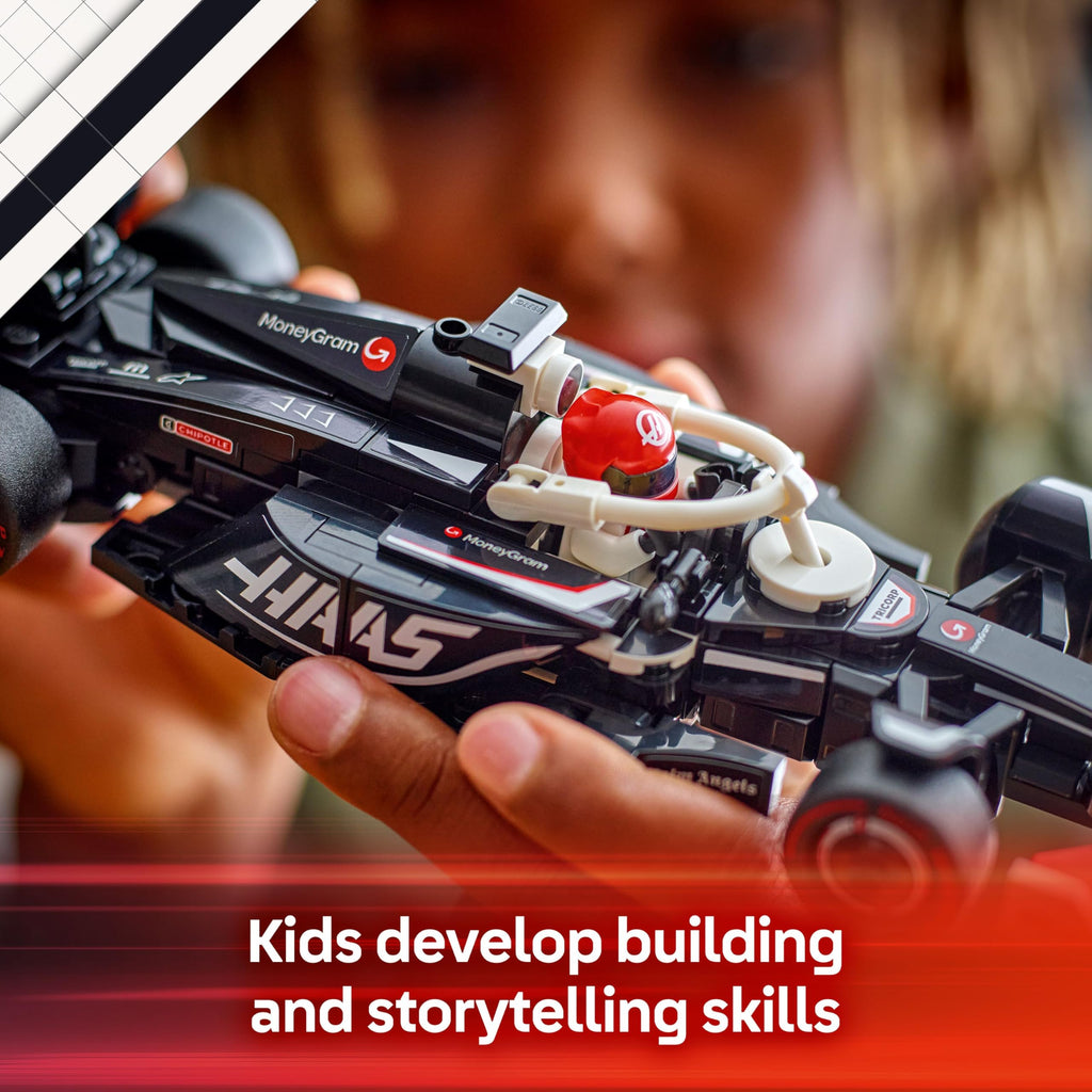 LEGO Speed Champions MoneyGram Haas F1 Team VF-24 Race Car Toy - Building Set for Kids, Boys & Girls, Ages 10+ - Toy Car for F1 Fans - Gift Idea for Birthday - 77250