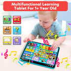 Learning Tablet for Toddlers 1-3 Trilingual Learning Toys with Music & Sound, Montessori Speech Therapy Toys for 1 Year Old Boy Girl Musical Baby Toys 12-18 Months Toddler Toys Age 1-2 2-3 Gifts